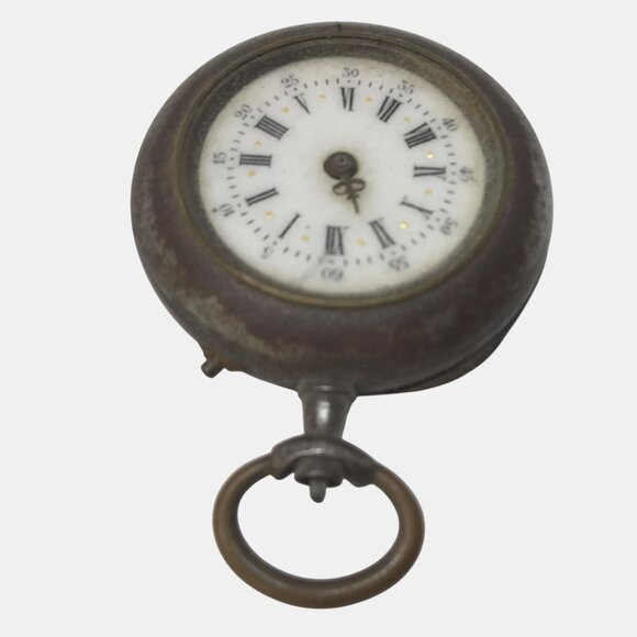 Antique Swiss Pocket Watch Case Locket Keepsake Relic Late 1800s Steampunk Parts - Picture 6 of 13